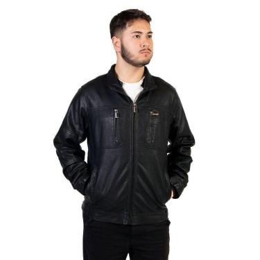 Imagem de Jaqueta Gangster PU Masculina 16070276 Preta-Masculino