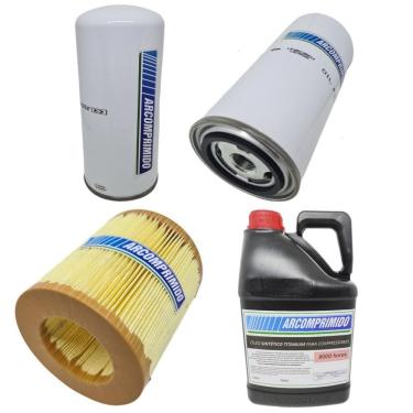 Imagem de Filtros e Óleo Sintético Similares Atlas Copco G22 Série BQR