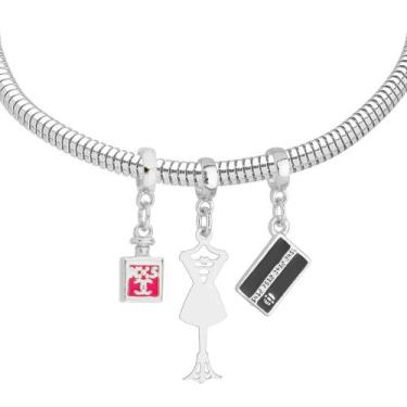 Imagem de Pulseira Moda Berloque Banhado a Prata 925 - Work Semijoias