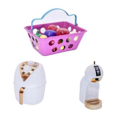 Imagem de Mini Cozinha Infantil Menina Princesa Potinhos 15Peças - Altimar