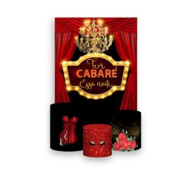 Imagem de Painel De Festa Vertical 1,50 x 2,20 + Trio De Capas Cilindro - Tem Ca