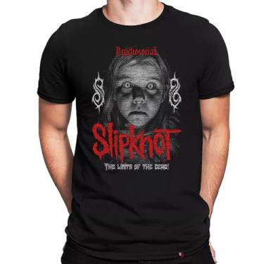 Imagem de Camiseta Slipknot Banda Rock Metal Algodão - KING OF GEEK, Preto, P