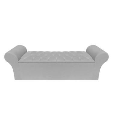 Imagem de Recamier Baú Calçadeira Chaise Quarto King 195cm Madrid - Mance Decor,