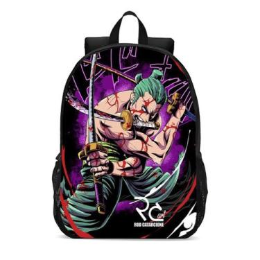 Imagem de Mochila Escolar Infanto Juvenil Anime Piratas Zoro Novidades 0348 - Ge