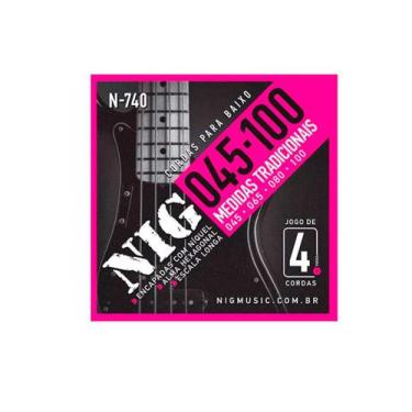 Imagem de Encordoamento Contrabaixo. 045/ .100 - 4 Cordas Nig - Escala Longa N74