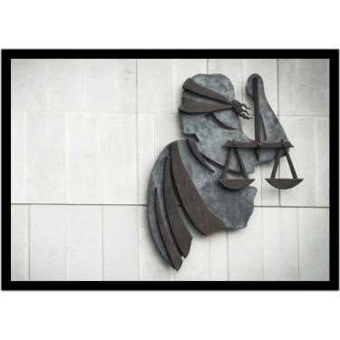 Imagem de Quadro Decorativo Escritórios De Advocacia Advogados Têmis Com Moldura