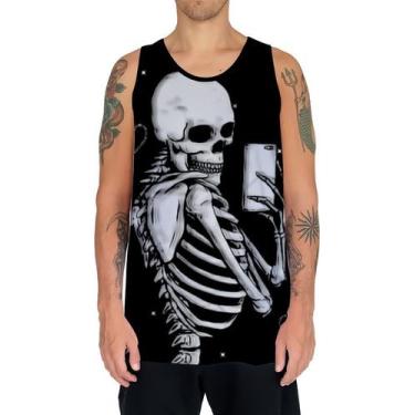 Imagem de Camiseta Regata Arte Tumblr Esqueletos Caveira Ossos Moda 4 - Enjoy Sh