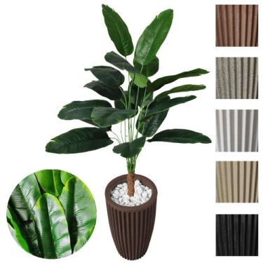 Imagem de Bananeira Ornamental Planta Artificial com Vaso Decoração - Flor de Me