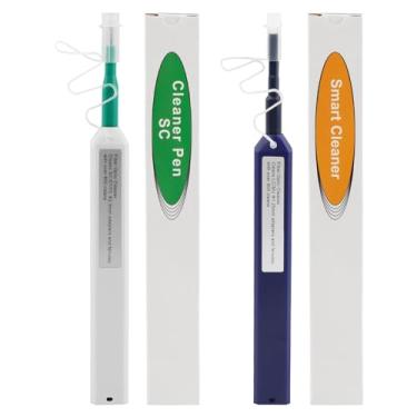 Imagem de BWWNBY 2 peças de caneta de limpeza de fibra óptica, caneta de limpeza de conector de fibra ótica, caneta de limpeza de fibra mais de 800 vezes para 1,25 mm LC 2,5 mm SC/FC/STE2000