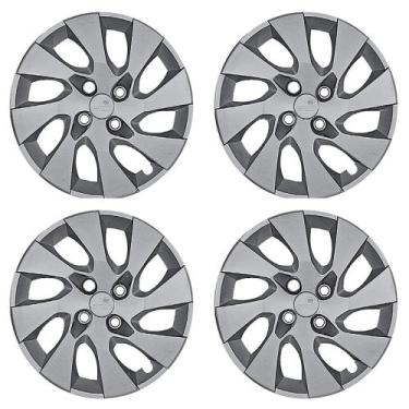 Imagem de Calota Aro 13" cor Prata Mod Corsa/Classic (Jogo c/ 4 Calotas) Grid - 