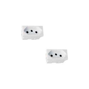 Imagem de Kit 2 Modulos Tomada 20A Branco Parafuso 615060 Plus Pial - Legrand