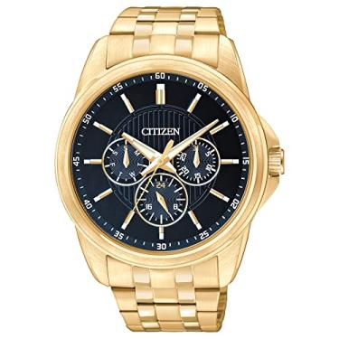 Imagem de Citizen Relógio masculino de quartzo, aço inoxidável, clássico, dourado (modelo: AG8342-52L)