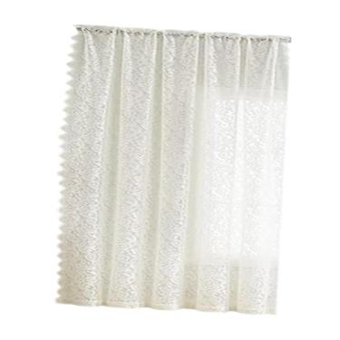 Imagem de Bothyi Cortina de renda 1 painel Janela da janela Janela de janela VOIL, Branco 100x150