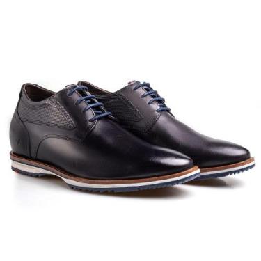 Imagem de Sapato Oxford Você Mais Alto Rafarillo Couro Casual, Preto, 41
