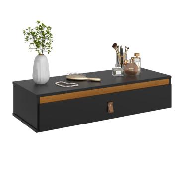 Imagem de Penteadeira Suspensa Maquiagem Com Porta E Puxador Em Couro