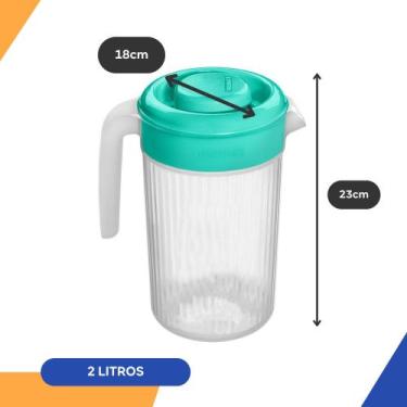 Imagem de Jarra De Plástico Para Água Suco 2L - Sanremo, Verde