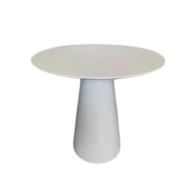 Imagem de Mesa de Apoio Cone Laqueada Tampo 60cm 60cm Branco