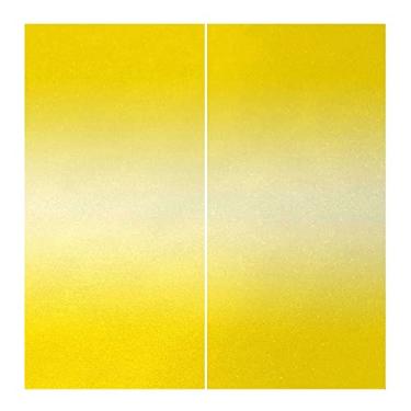 Imagem de Cortinas blackout Ombre 90%, cortinas blackout com absorção de som para decoração de sala de jantar/festa, L 132 x C 150 cm amarelo