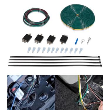 Imagem de DearChan BX8848 Kit de fiação de lanterna traseira de reboque RV com 4 diodos - 26' chicote | Evita feedback elétrico | Compatível com veículos rebocados (carros, SUVs, trailers)