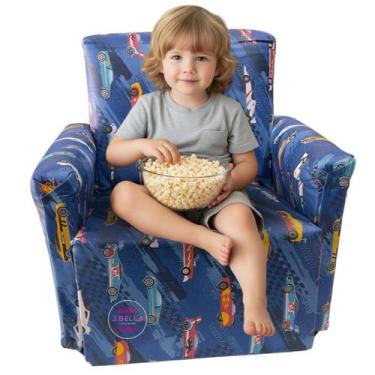 Imagem de Mini Sofázinho Poltrona Personalizada Infantil Mini Sofá  Para Meninos