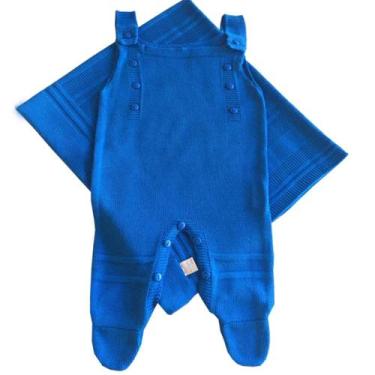 Imagem de Saída de Maternidade Jardineira 2 Peças - Kowak, Azul, Claro, RN