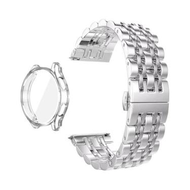 Imagem de Pulseira De Aço Inoxidável Para Samsung Galaxy Watch 40 44mm Com Prote