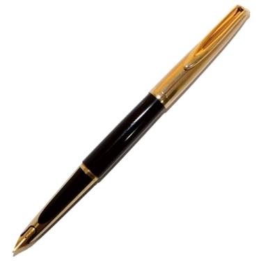 Imagem de Caneta Tinteiro Watermans CF Preto C/Dourado Pena Ouro 14k F - Nos