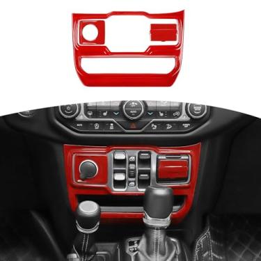 Imagem de RT-TCZ Capa para Jeep JL Center Dash Window Switch Panel Trim Media Port Cover para Jeep Wrangler JL JLU Gladiator JT 2018-2024 Vermelho Acessórios interiores 3 peças