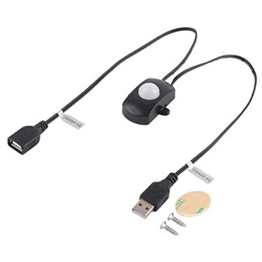 Imagem de Interruptor para LED Interface USB PIR Sensor de Movimento Detector de Economia de Energia Iluminação Ativada por Movimento (BLACK)