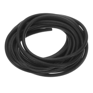 Imagem de Tira de vedação de espuma de silicone, 4,5 mm (0,18") diâmetro 4 metros (13,12 pés) longa fita de vedação climática de borracha redonda sólida para máquinas e indústrias, preta