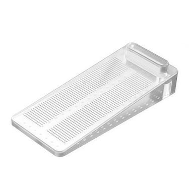 Imagem de Rolha de porta de borracha única - batente de porta de piso antiderrapante para parte inferior da porta, redução de ruído empilhável e bloqueador de corrente de ar para uso interno (transparente)