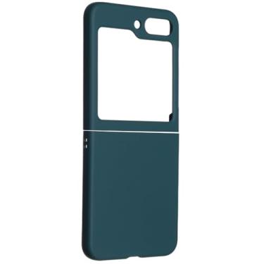 Imagem de Capa de telefone para samsung galaxy z flip 5 flip5 5g capa dura simples coque escudo para samsung z flip 5 z flip5 zflip5 2023, verde, para galaxy z flip 5