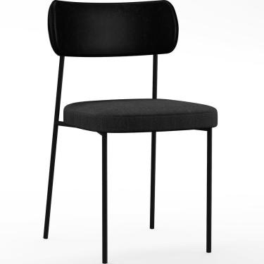Imagem de Cadeira Para Sala De Jantar Melina L02 Preto Chumbo