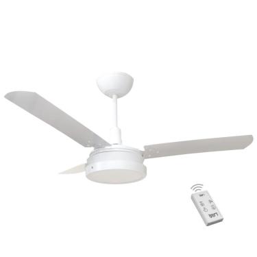 Imagem de Ventilador Led Breeze Branco 110V 3 Pás Brancas e Controle Remoto
