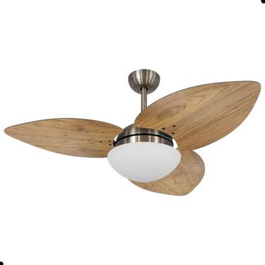 Imagem de Ventilador de Teto Dormamu Bronze 3 Pás Rádica Freijó 127V com Controle