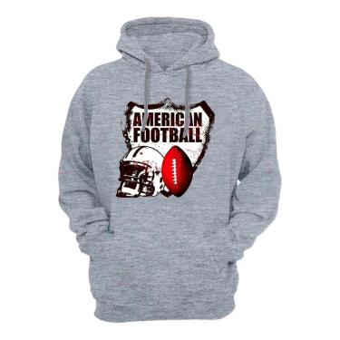 Imagem de Blusa de Frio Moletom Abrigo Masculino Inverno Flanelado Com Bolso Canguru Estampado