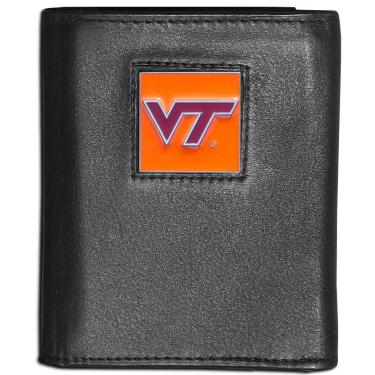 Imagem de NCAA Virginia Tech Hokies Carteira de couro com dobra tripla