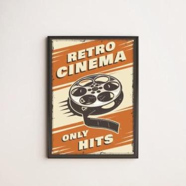 Imagem de Quadro Decorativo Retrô Cinema Only Hits 24X18Cm - Quadros On-Line
