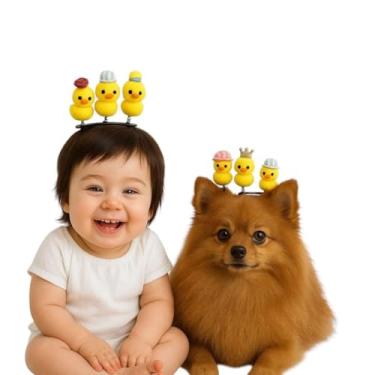 Imagem de Kit 10 Presilhas de Cabelo Infantil com Patinho Decorativo, Plástico Premium, 5cm, Pet, Criança, Diversos Modelos Um Acessório Divertido para Penteados