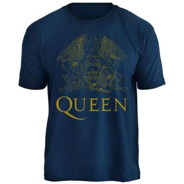 Imagem de Camiseta de Banda Queen em Algodão Manga Curta Gola Redonda-Unissex