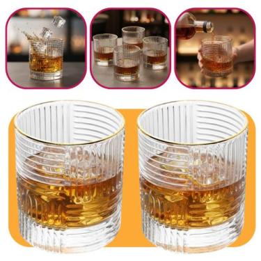 Imagem de Jogo 2 Copos Para Whisky Vidro 320ml Wolff Chess Luxo Para Drinks Inco