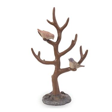 Imagem de Porta-joias, organizador de torre, árvore, resina, colar, brincos, retrô, suporte de árvore, para mulheres, meninas, exibição de joias