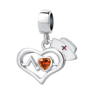 Imagem de Pingente De Estetoscópio Em Prata Esterlina 925 Para Pulseira, Joias P