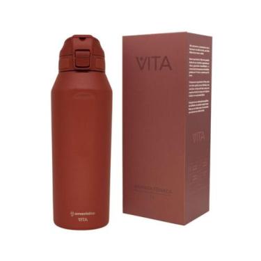 Imagem de Garrafa Térmica Com Canudo 1 Litro Zona Criativa Academia Treino Corri