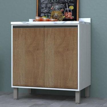 Imagem de Balcão De Cozinha Madeira 80Cm Línea Luciane Avelã Avelã - OUTRAS MARC