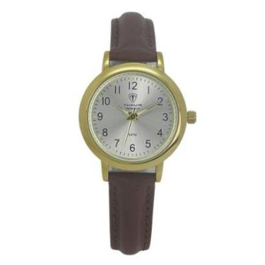 Imagem de Relógio Feminino Tuguir Analógico Imperium TG30504 Dourado e Prata e Marrom-Masculino