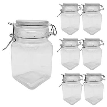 Imagem de Kit 6 Pote Hermético De Vidro Trava E Silicone De Vedação 250ml - INGA