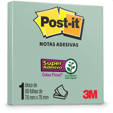 Imagem de Bloco De Recado Post-It 76X76Mm Menta 90Fls.