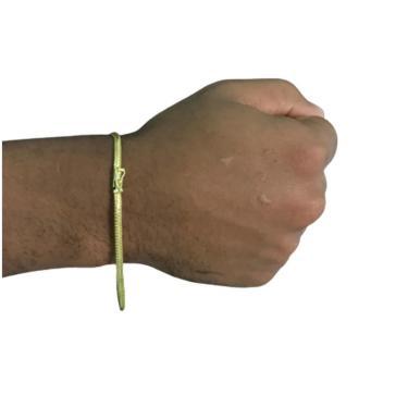 Imagem de Pulseira 3mm de moeda antiga fina e estilosa