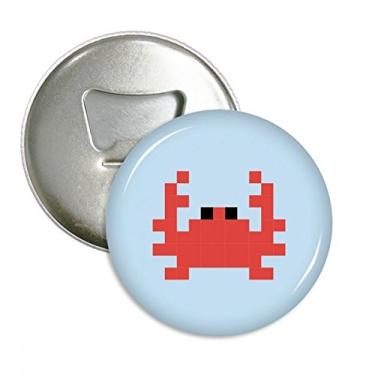 Imagem de Summer Sail Little Crab Pixel abridor de garrafas ímã de geladeira emblema multifuncional